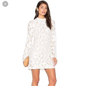 Wayf cream lace dress